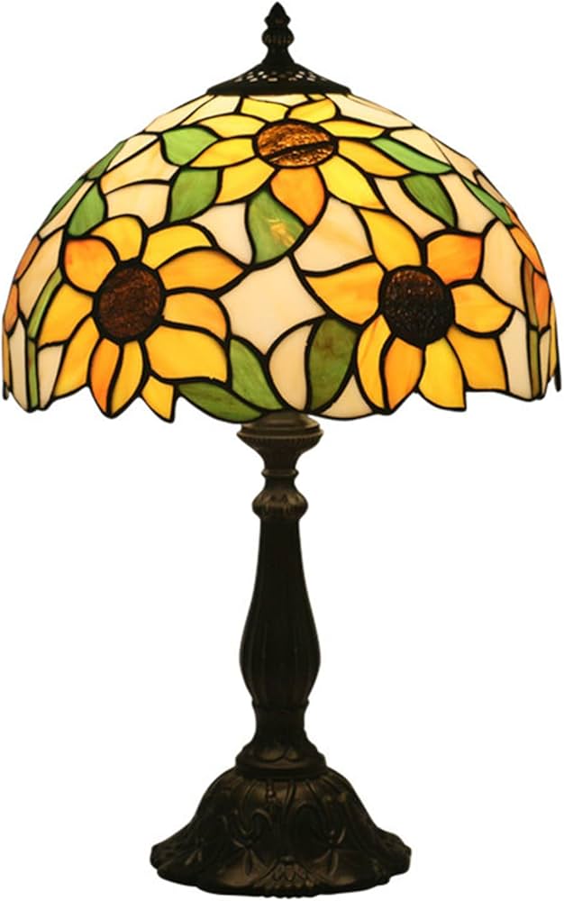 Amazon.co.jp : ステンドグラス ランプ ひまわりの絵テーブルライト