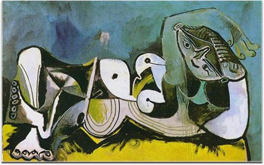 Amazon｜ピカソ絵画「嘘つきの女性」。ピカソキャンバスアート。壁の