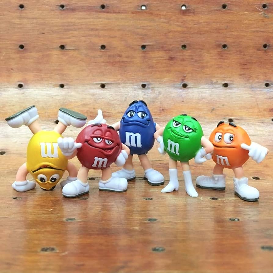 Amazon | m&m's エムアンドエムズ PVC ミニ フィギュア 5体セット