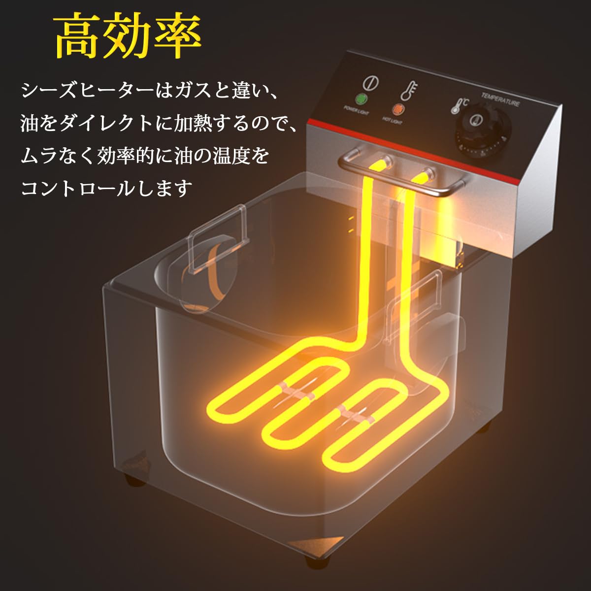 Amazon.co.jp: 電気フライヤー 8L 卓上フライヤー 揚げ物器 ミニ