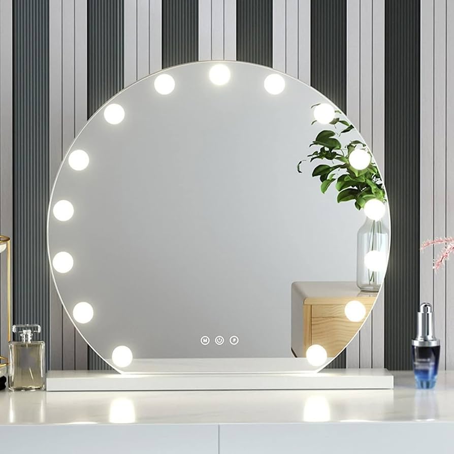 Amazon.co.jp: 鏡 卓上 ミラー LED 女優ミラー ライト付き おしゃれ