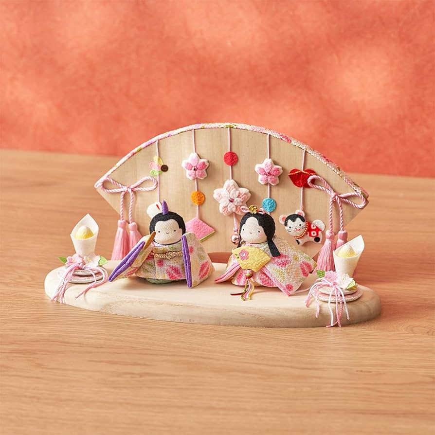 Amazon | 久月official 雛人形 ぽてりひな二人 木製飾台 R-3769-Z | 平