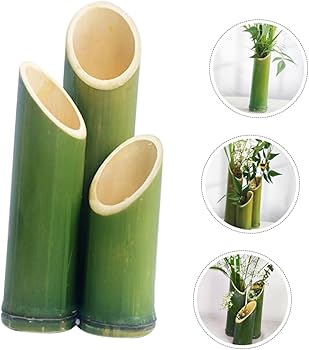 Amazon.co.jp: HAWILLOSCH 3個竹製花瓶 フラワーアレンジメント用