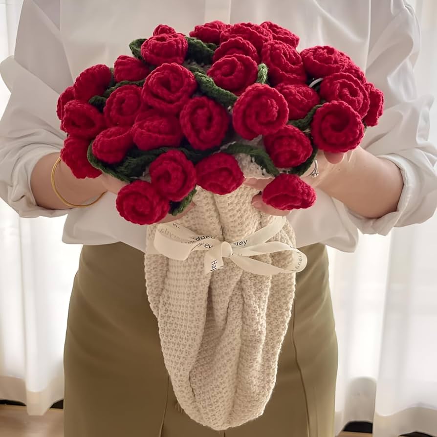 Amazon｜[POZEAL]花束ブランケット【完成品 直径60/80cm 21/33輪の花