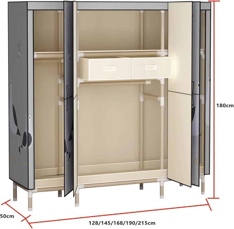 Amazon｜ワードローブ カバー付き,CTHGYOF クローゼット ファンシー