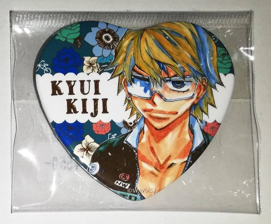 Amazon.co.jp: 弱虫ペダル 弱ペダ 雉弓射 ハート缶バッジ 秋田書店