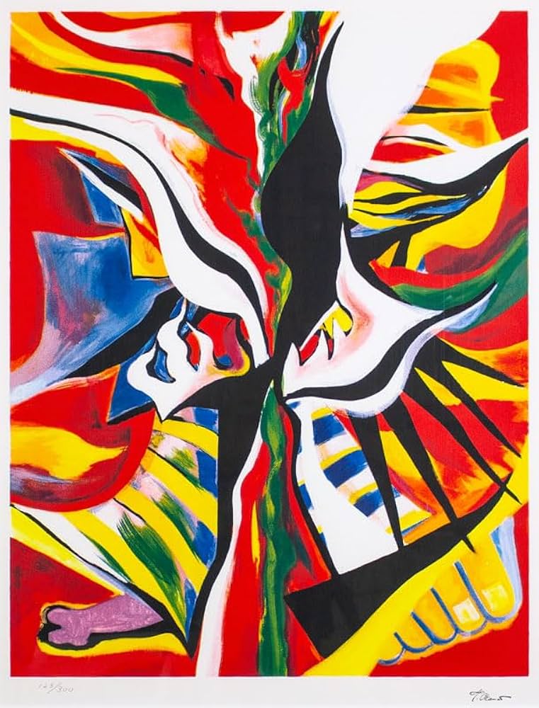 Amazon｜岡本太郎 「 哄笑 」 リトグラフ 版画 (額装)｜アートワーク