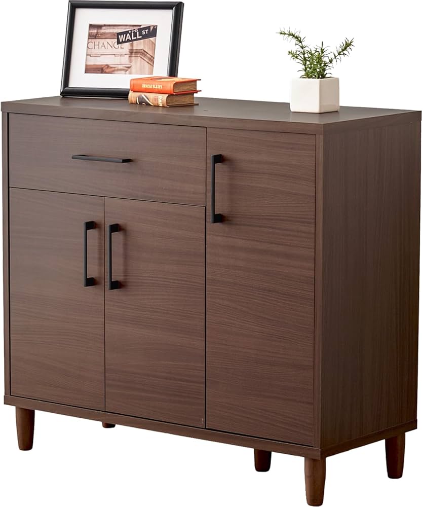 Amazon.co.jp: 萩原 収納棚 キャビネット サイドボード リビング収納