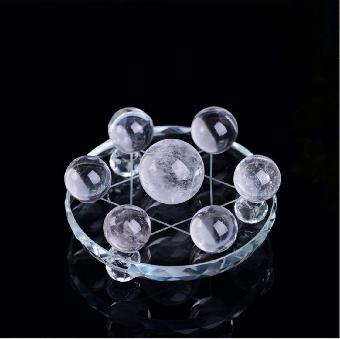 Amazon.co.jp: 風水グッズ 水晶七星陣 水晶玉 白水晶 クリスタル