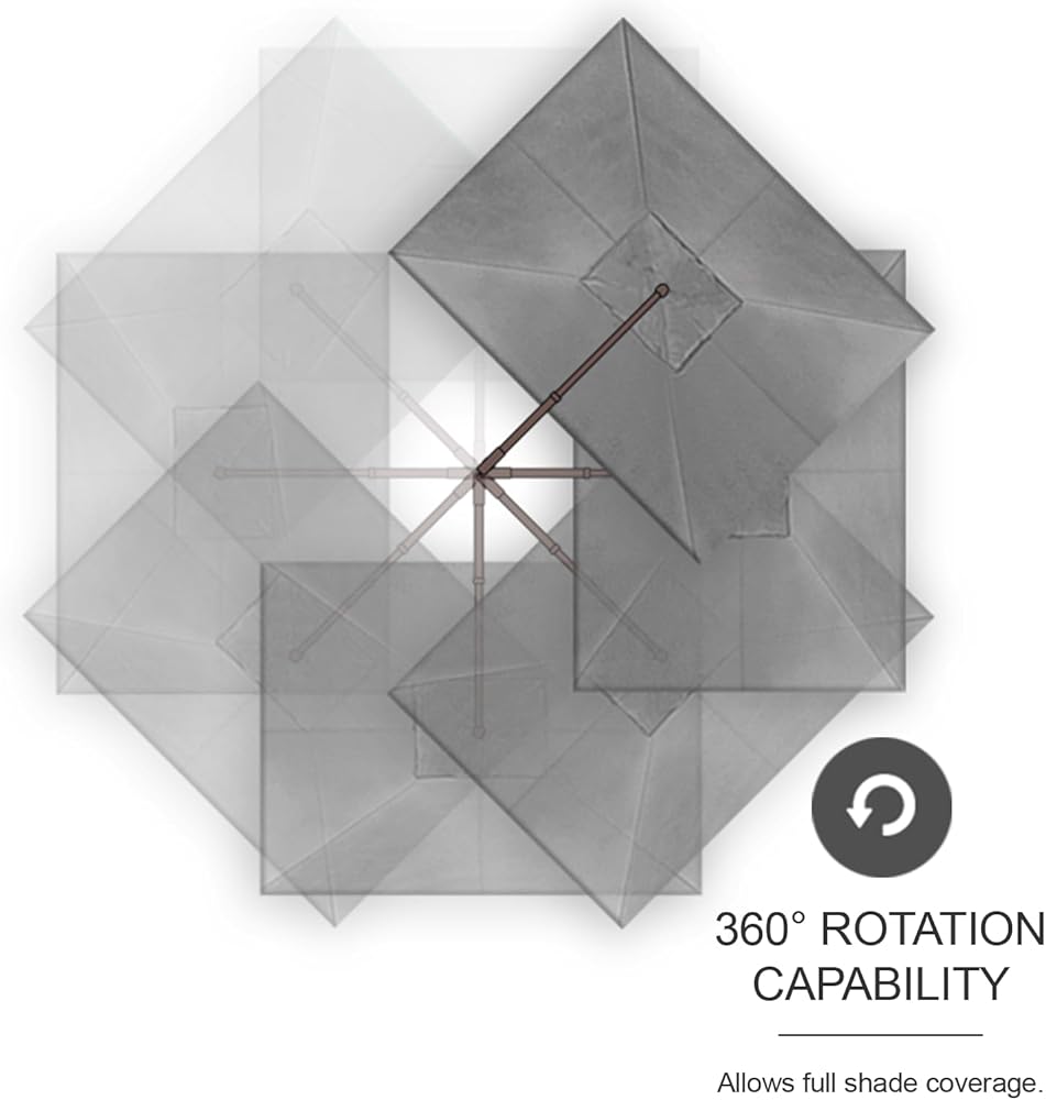 Amazon.com : Treasure Garden AKZ PLUS Cantilever Umbrella 10'x13