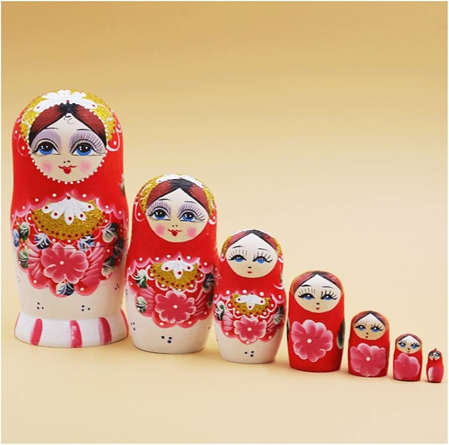 Amazon.co.jp: マトリョーシカ人形、木製の入れ子人形、ロシアの入れ子