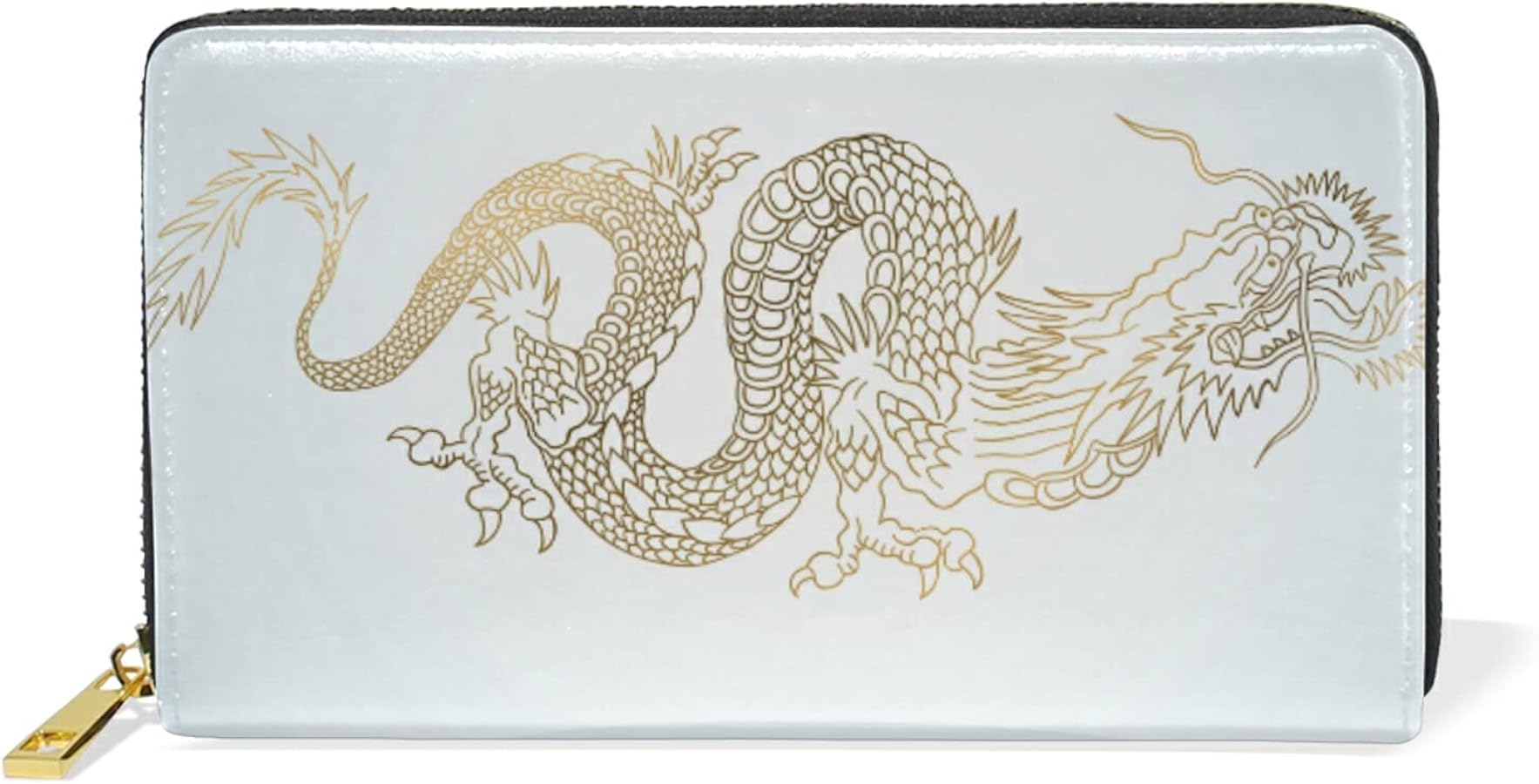 Amazon | [alaza] 長財布 二つ折り ドラゴン 龍 中国風 中華 竜