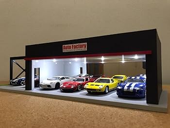 Amazon.co.jp: ミニカー ジオラマ 1 43 ショールーム ガレージⅢ／2台