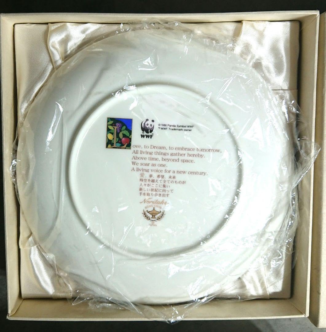 Amazon.co.jp: レア 箱付 ノリタケ イヤープレート WWF 2001 : ホーム