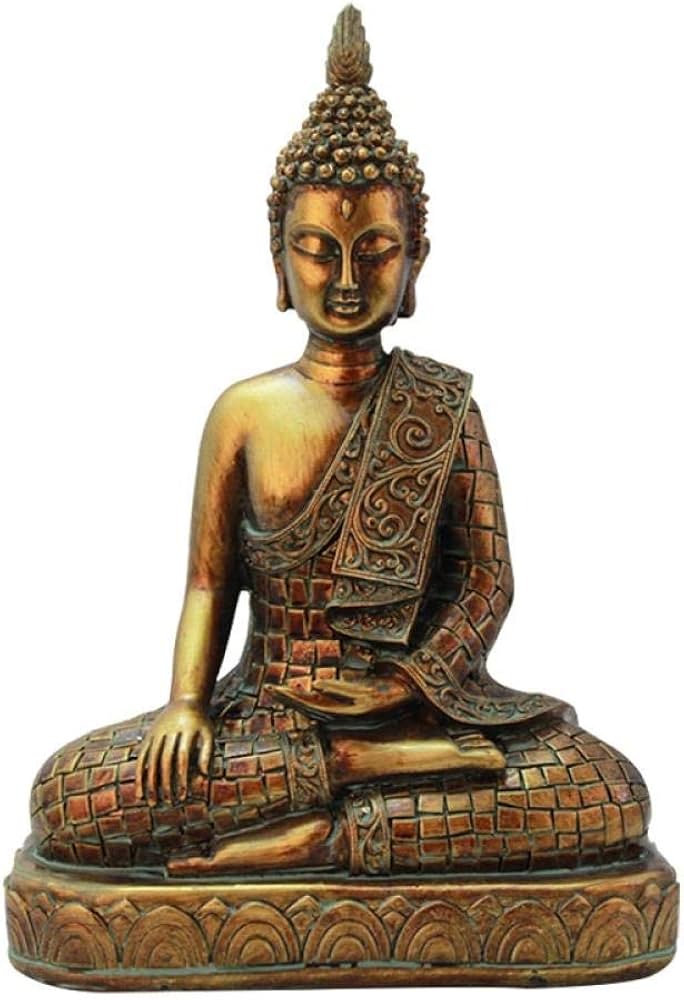 Amazon｜彫刻像樹脂模倣銅仏教菩薩仏像インド仏彫刻ヴィンテージ仏頭