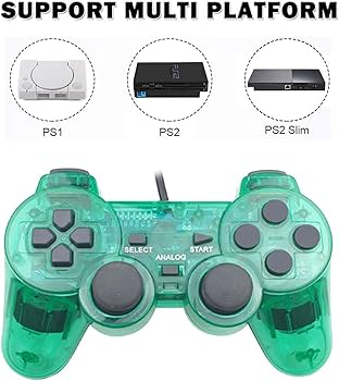 Amazon.co.jp: JINHOABF PS2 有線コントローラー 2個パック ダブル