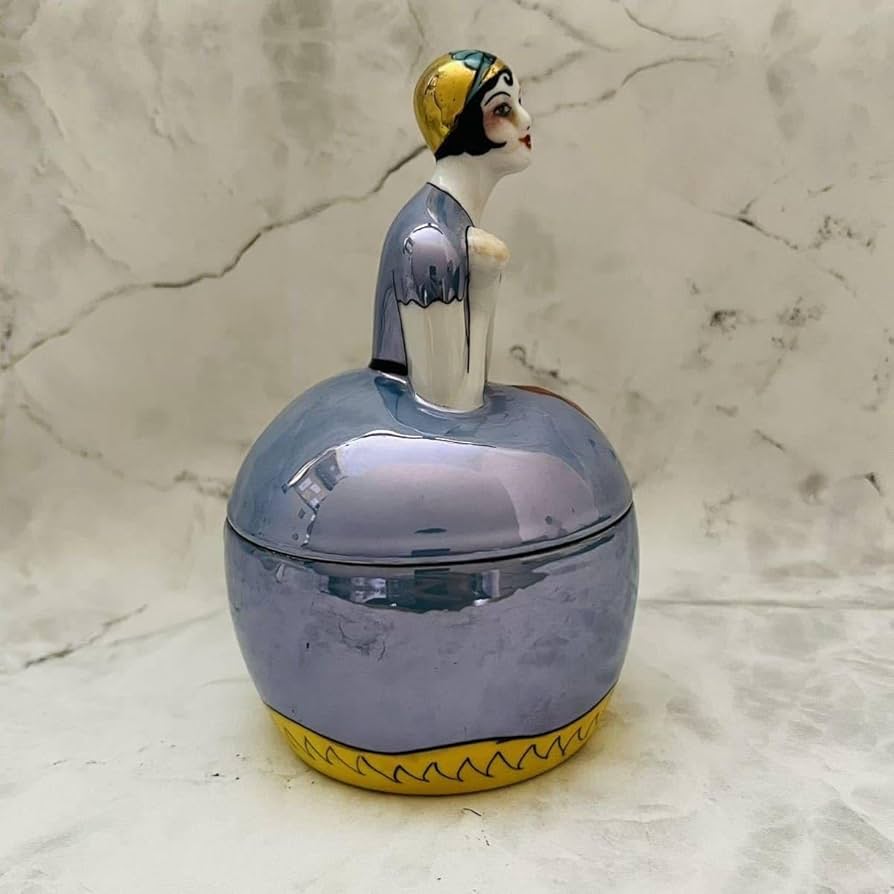 オールドノリタケラスター彩 デコレディパウダーボックス ドレッサードール