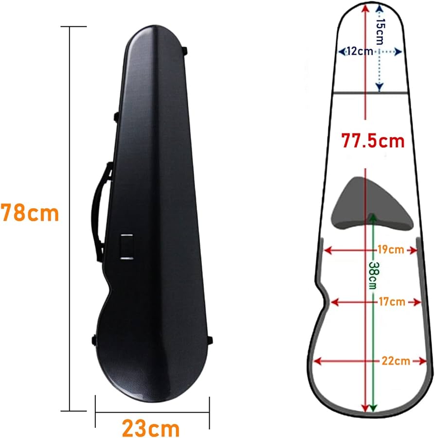 Amazon.co.jp: バイオリンケース 4/4 3/4 汎用性 カーボンマック