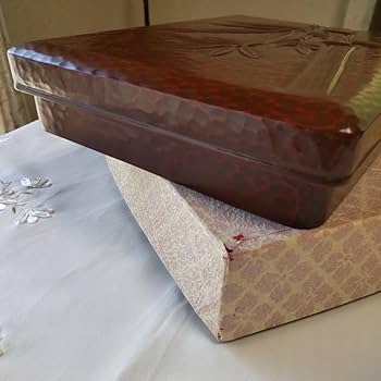 Amazon.co.jp: 鎌倉彫 文箱 硯箱 小物入れ 天然木 漆塗り 中敷き付き