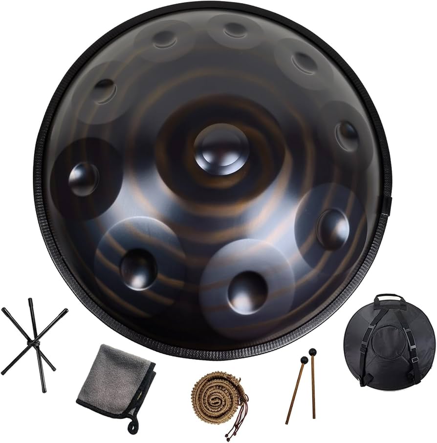 Amazon | ハンドパン d マイナー 打楽器（ブルー - 432hz - 10音