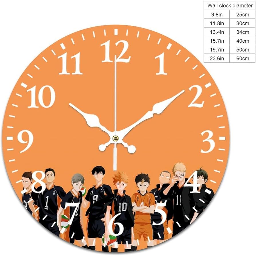 Amazon.co.jp: ハイキュー!! 掛け時計 PVC壁掛け時計 静音 連続秒針