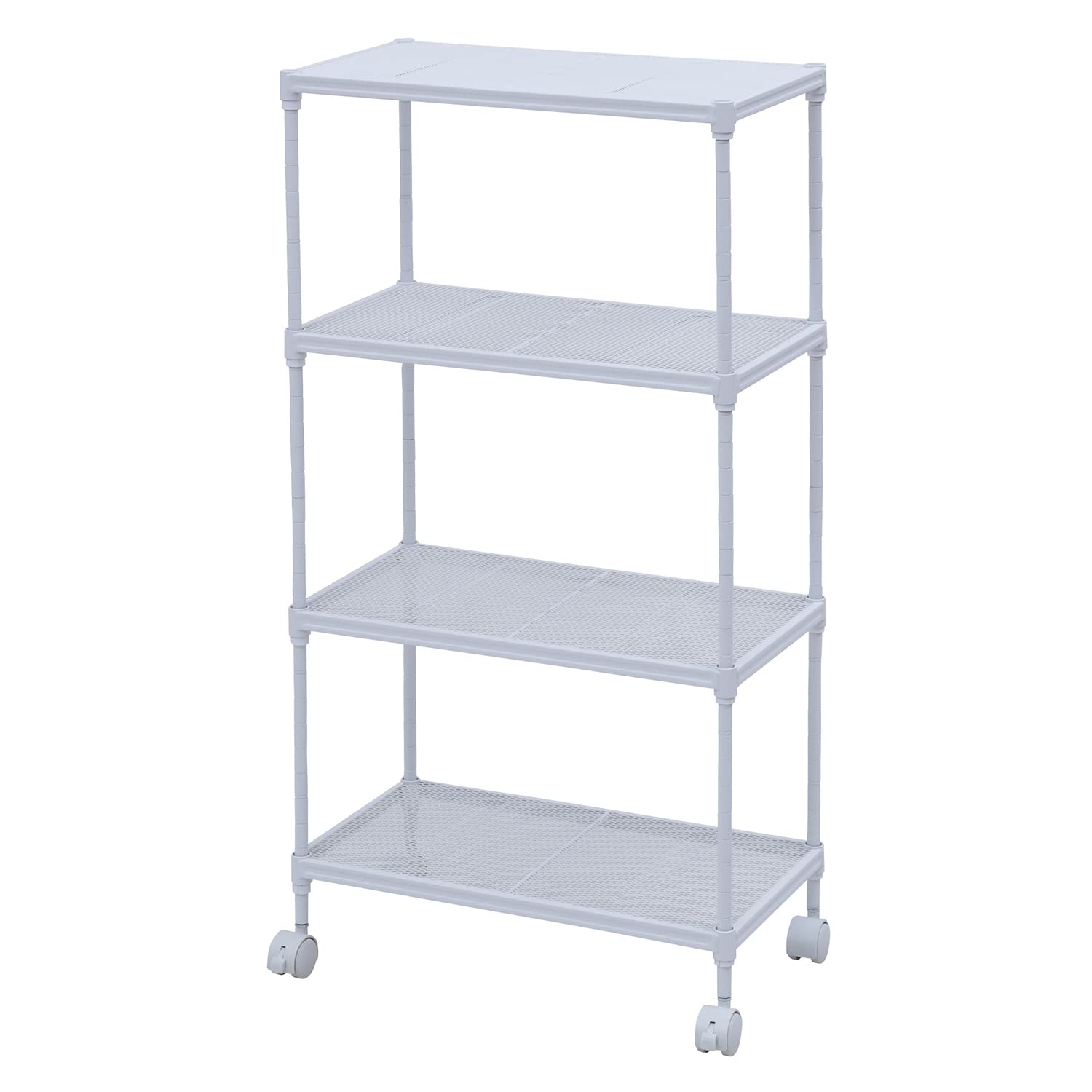 Amazon｜[山善] スチールラック 4段 棚はモノが落ちないメッシュ仕様