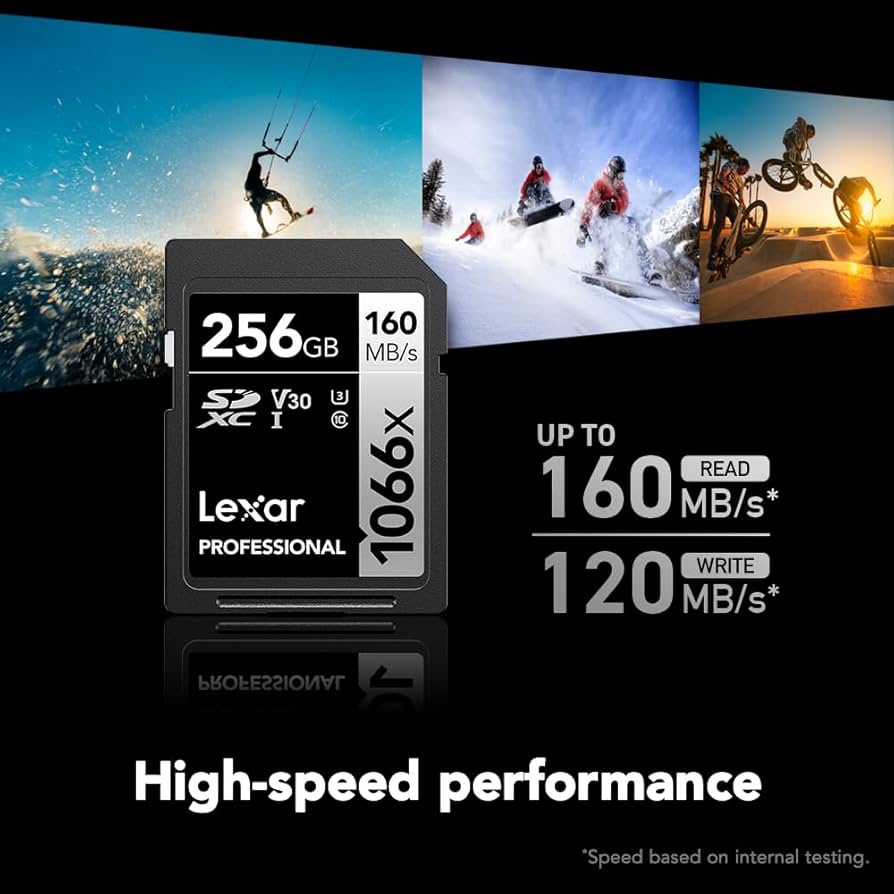 Amazon.com: Lexar 256GB Professional 1066x SD Card, UHS-I, C10, U3