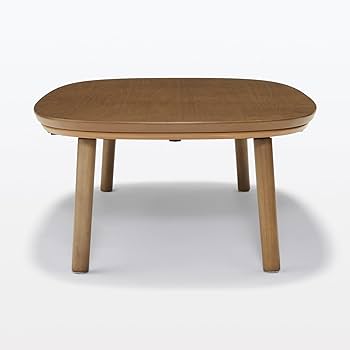 Amazon | 無印良品 楕円こたつ ダークブラウン 幅130×奥行75×高さ37cm