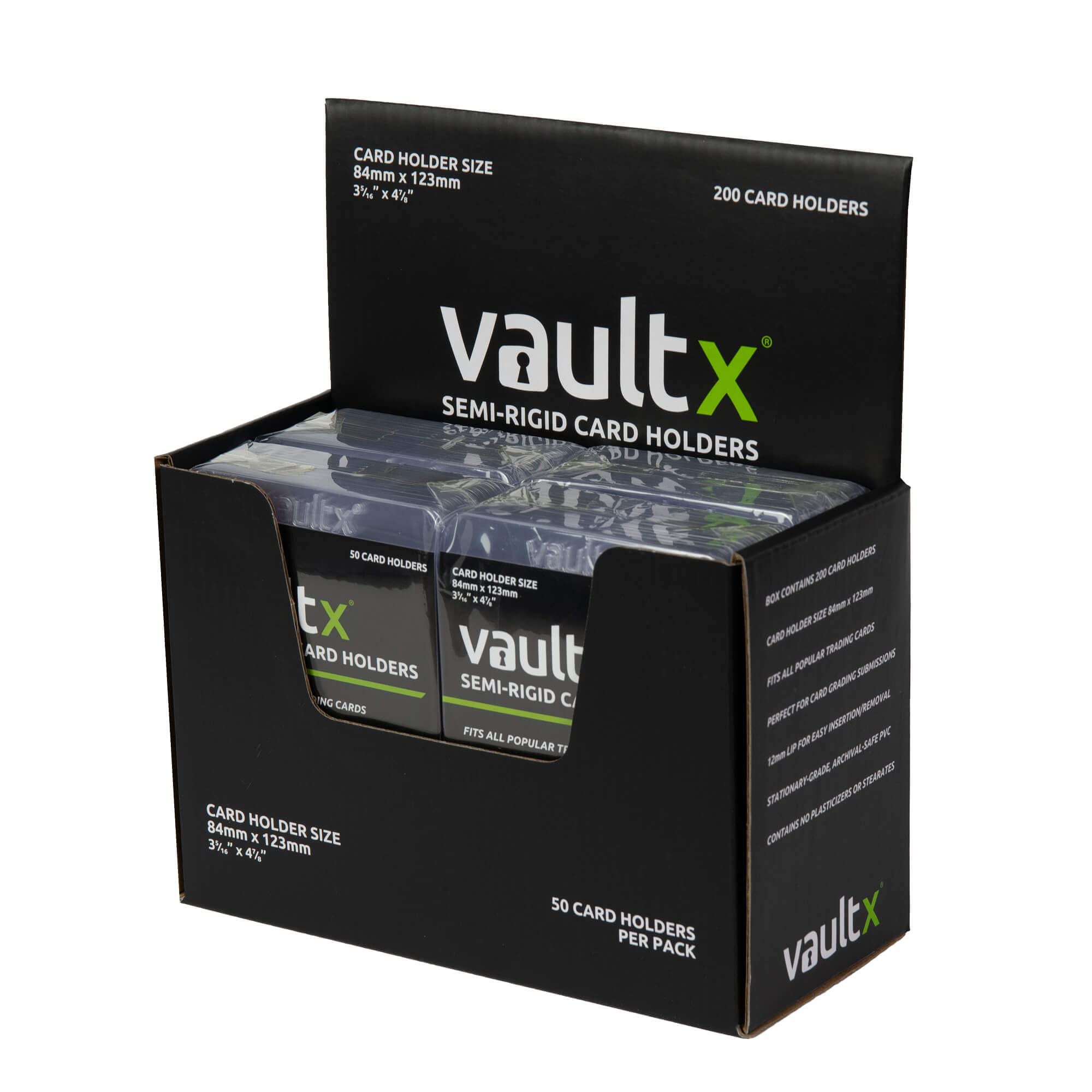Amazon.com: Vault X Semi-Rigid Trading Card Holders (200 Pack