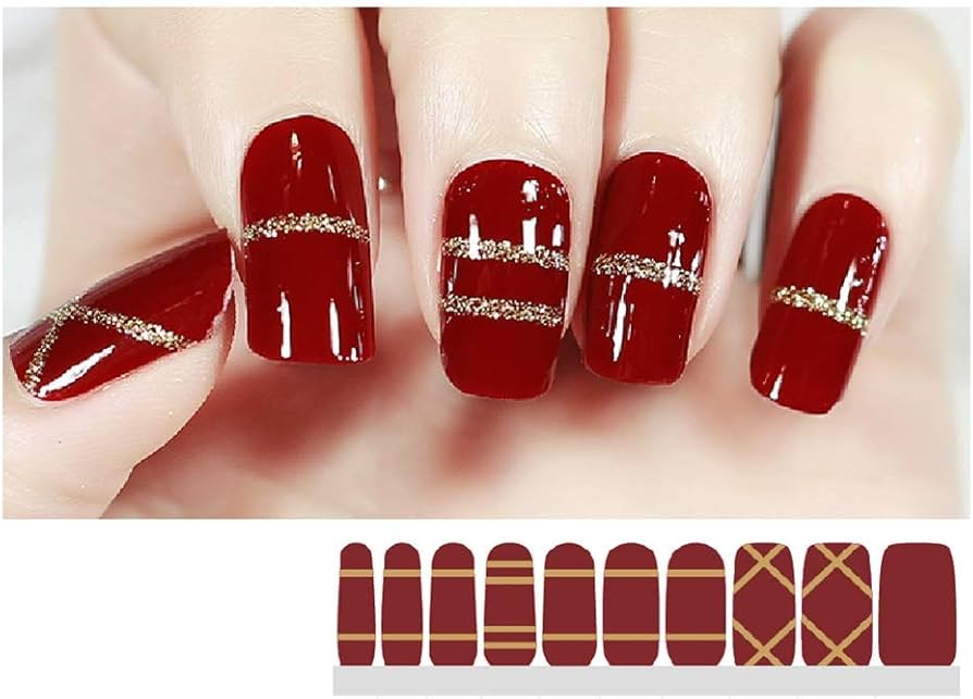 Amazon | [Ziv-Nat] 20ピース 貼るだけマニキュア ネイルシール ネイル