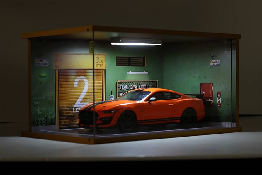 Amazon.com: 1/18 Scale Model Car Display Case - 1:18 Car Garage