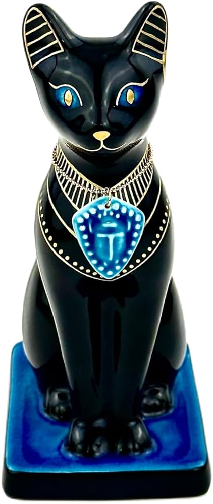 Amazon.co.jp: 幸兵衛窯 黒彩 オーナメント バステト 黒猫 ブラック