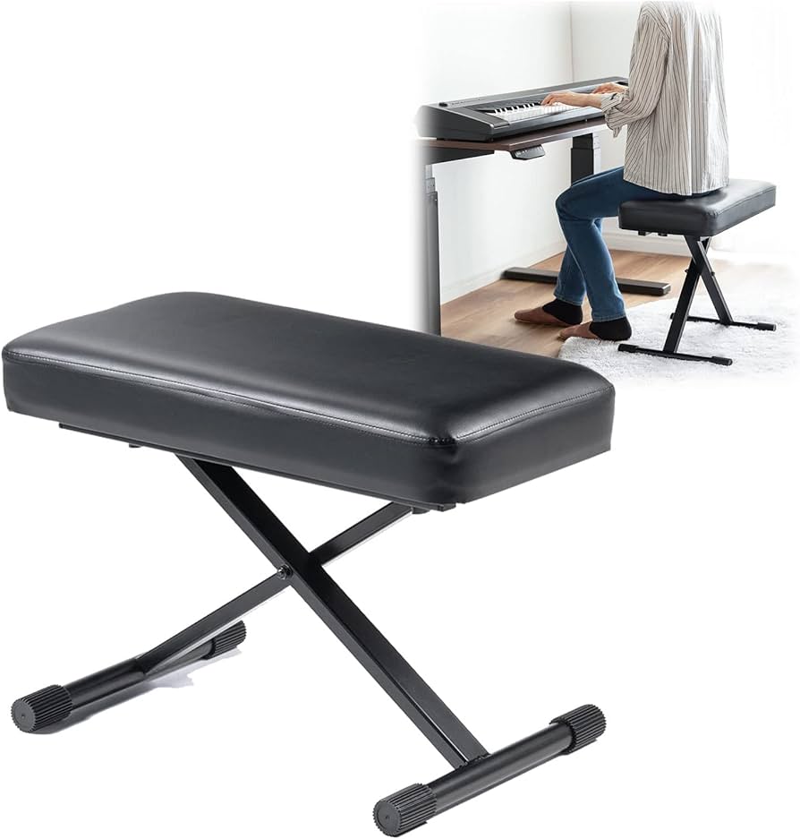 Amazon.co.jp: イーサプライ ピアノ椅子 キーボードベンチ X型 幅60cm