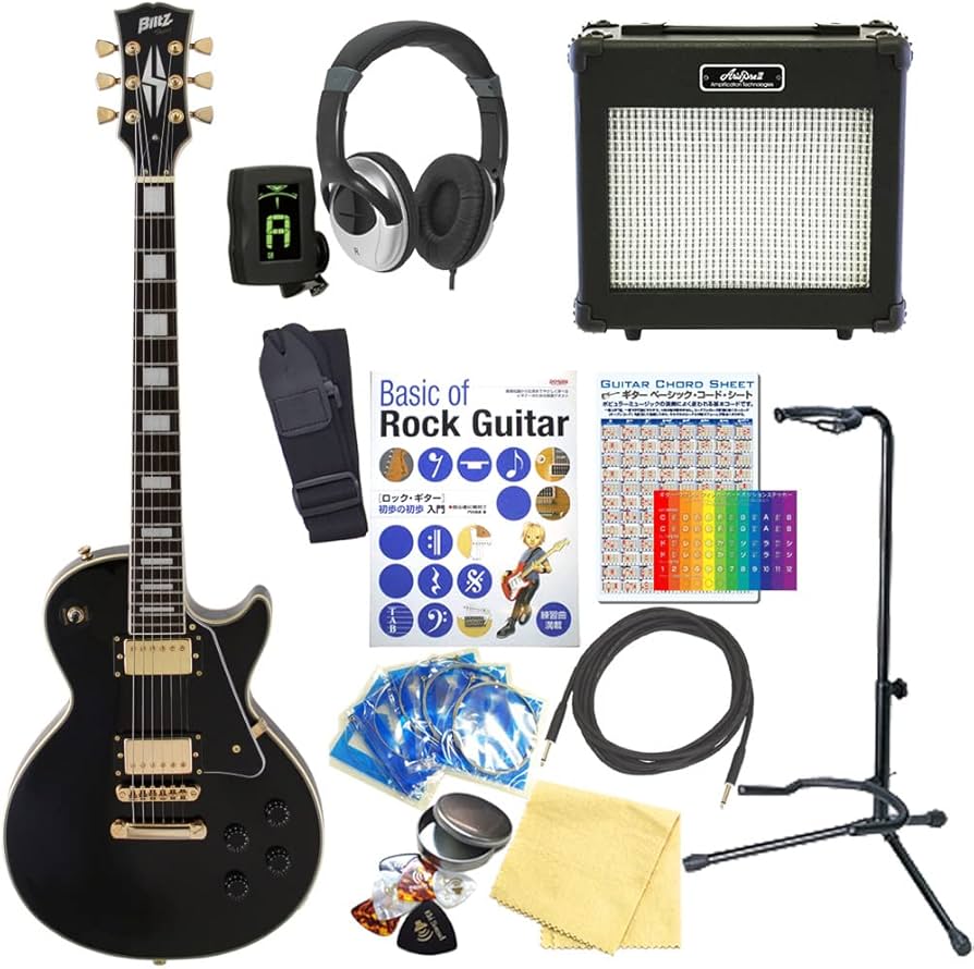 Amazon | エレキギター 初心者セット レスポール カスタム タイプ 15点