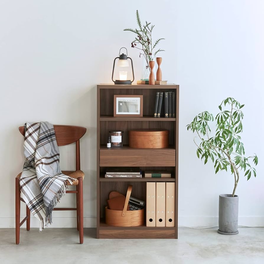 Amazon｜白井産業 なめらかな開閉の引き出し付きシンプルラック