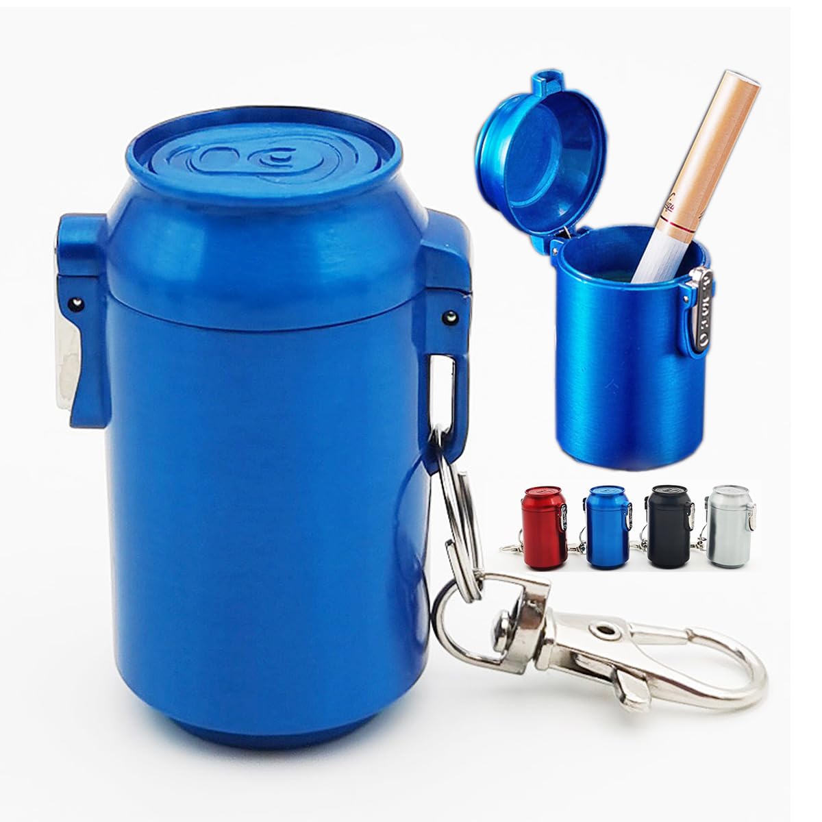 Amazon.co.jp: 携帯灰皿 密閉式 CNCアルミ合金 ワンタッチ開閉 防水