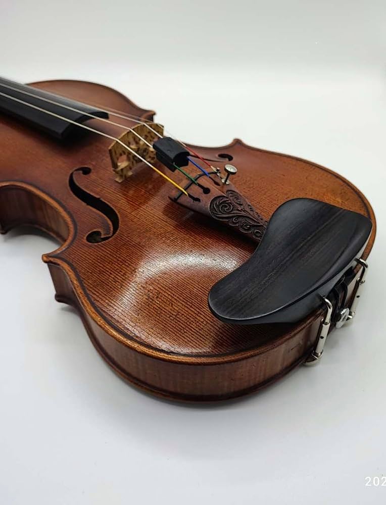 Amazon | 徒然日和 ヴァイオリン 顎当て バーバータイプ 黒檀 金具銀色