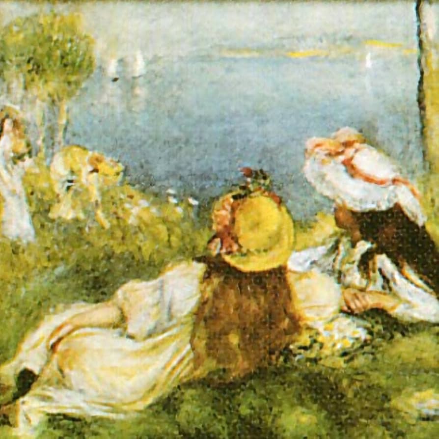 Amazon.co.jp: ルノワール 海辺の若い娘達 複製画 風景画 女性 海岸