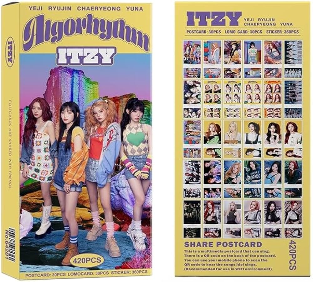 Amazon.co.jp: アイドルグッズ 420枚 kpopスターポストカードITZY