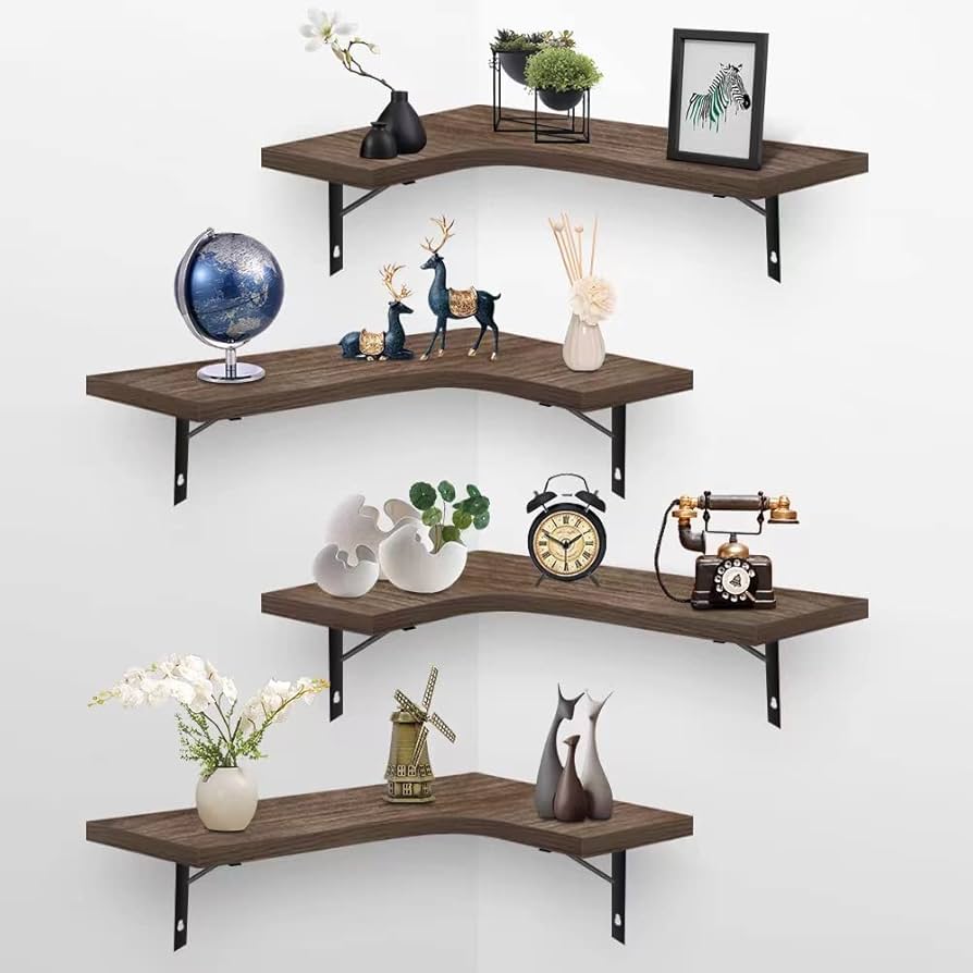 Amazon.co.jp: ウォールラック 壁掛けラック CLOZ ウォールシェルフ 4