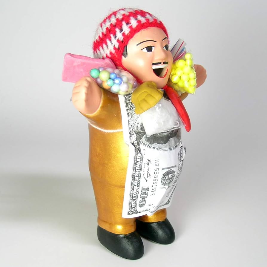 Amazon | エケコ人形 本物 Lサイズ20cm ゴールド 開運グッズ 結婚 金運