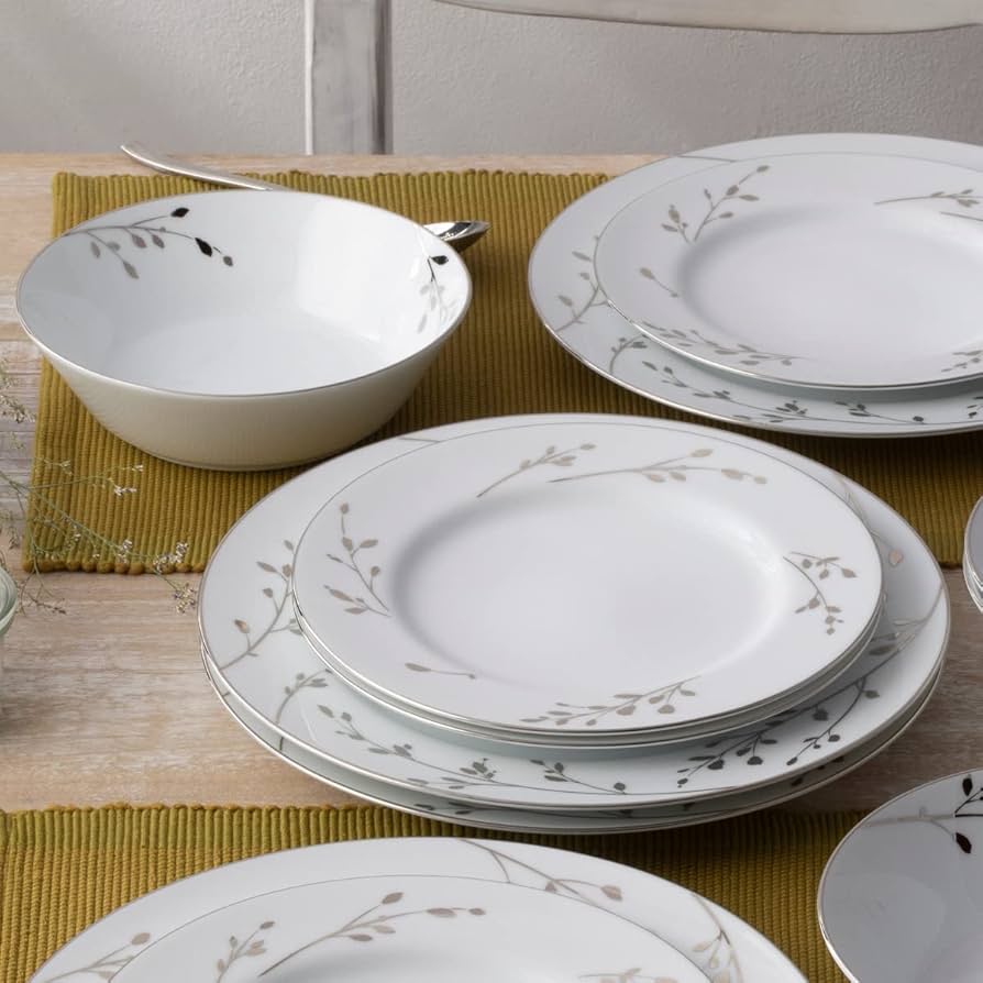 Amazon.com | Noritake Birchwood 12-Piece Dinnerware Set, Service