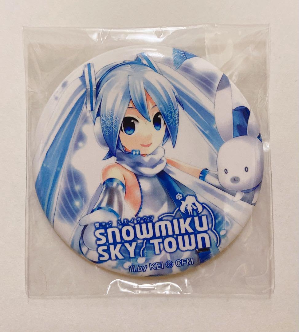 Amazon.co.jp: 雪ミク 初音 缶バッジ スカイタウン ラムネ KEI 北海道