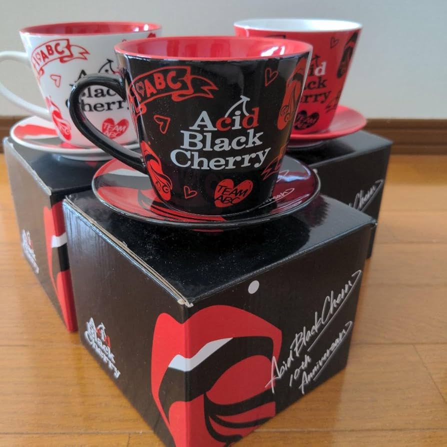 Amazon.co.jp: Acid Black Cherry マグカップ 3つセット ホビー グッズ
