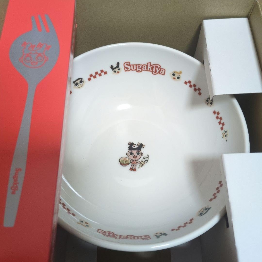 Amazon.co.jp: スガキヤ 丼&ラーメンフォークセット 寿がきや どんぶり