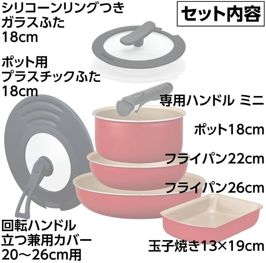 Amazon.co.jp: エバークック フライパンセット 8点セット IH対応 ガス
