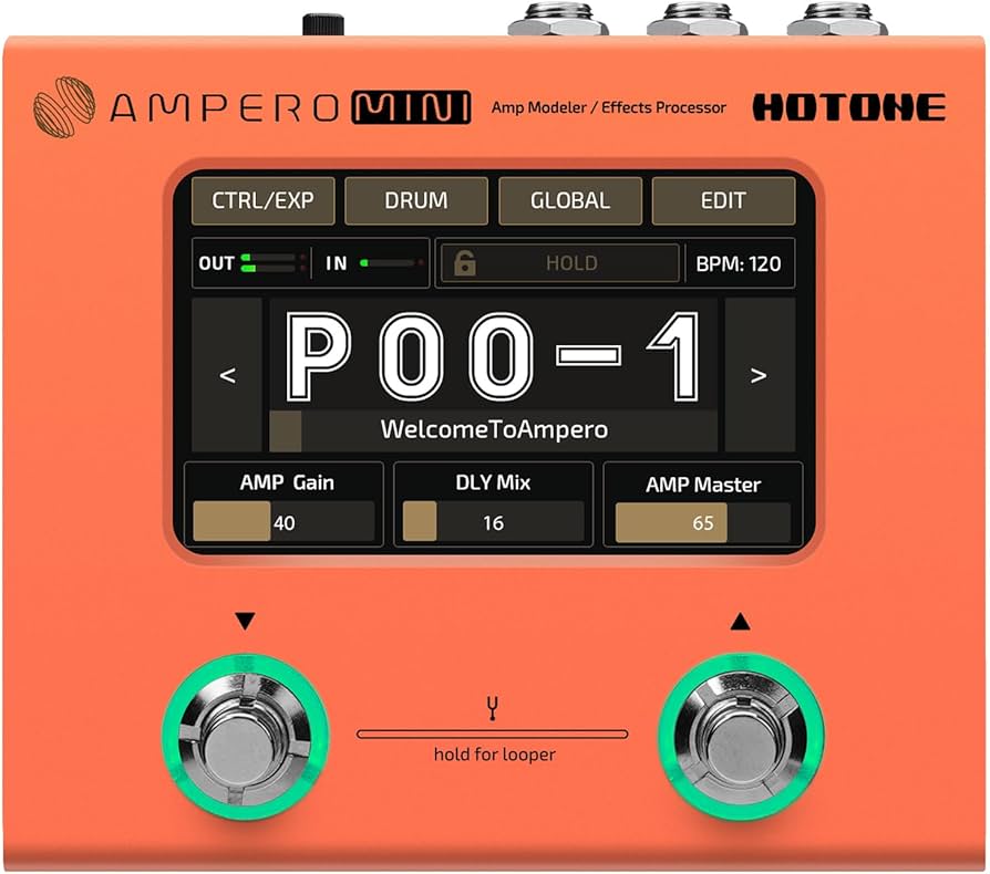 Amazon.com: Hotone Ampero Mini MP-50 Guitar Bass Amp Modeling IR