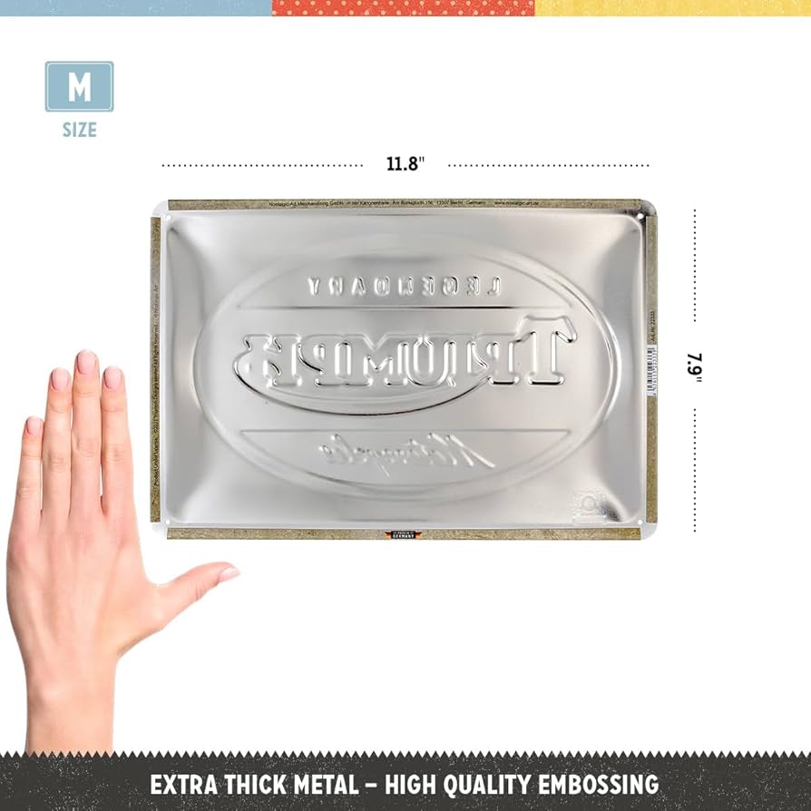 Amazon.com: Nostalgic-Art Triumph Retro Tin Sign - Motorcycle