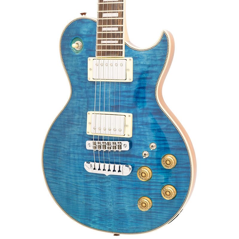 Amazon.co.jp: AriaProII PE-700 SBL See-through Blue Flame Maple