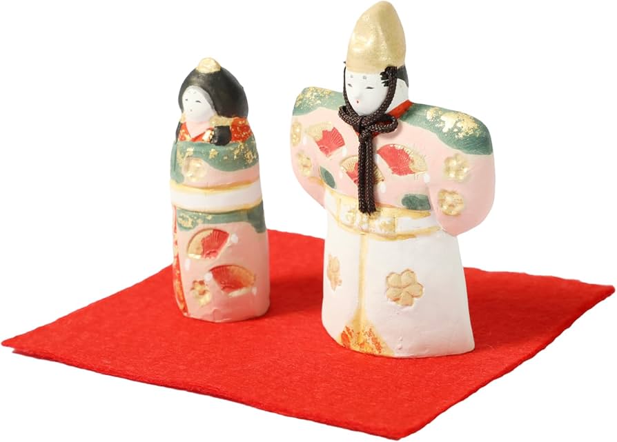 Amazon.co.jp: 雛人形 立雛 ミニ 本田宗也作 博多人形 立ち雛 立ひな